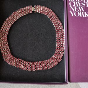 Gorgeous Jimmy Crystal choker necklace with ruby Swarovski crystals